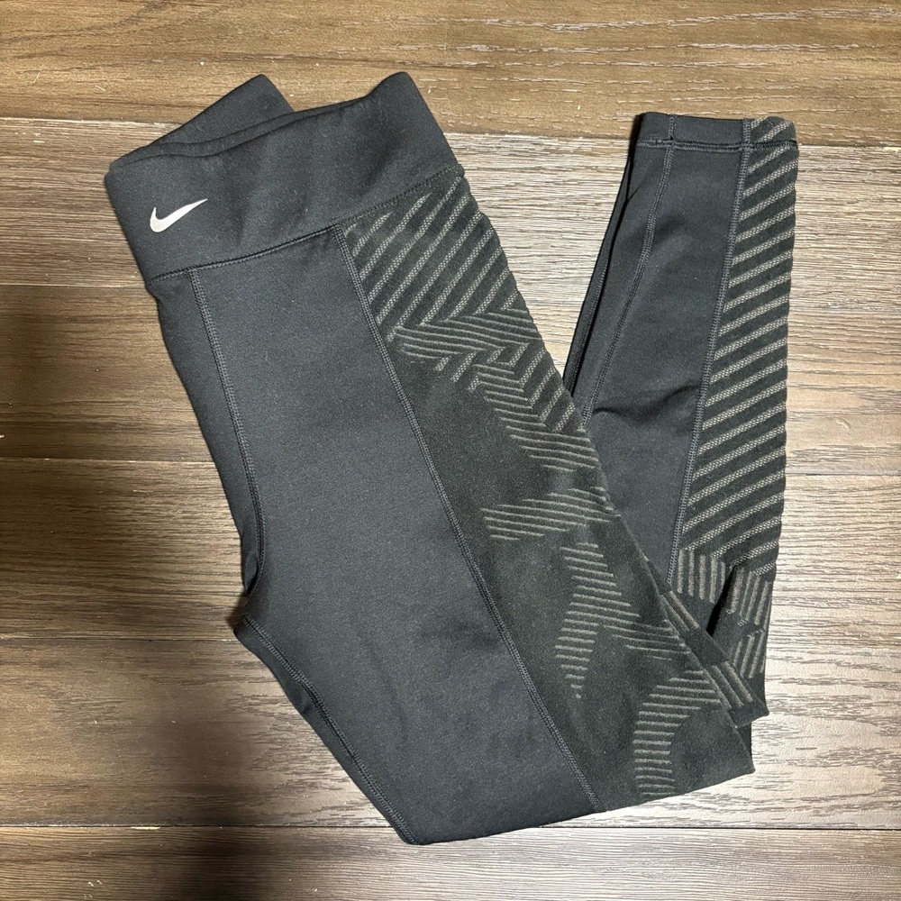Nike Black Patterned Leggings